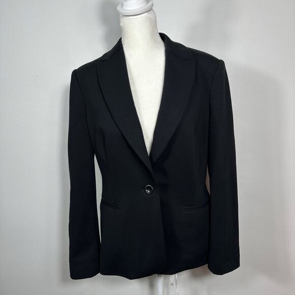 Lilly Pulitzer Black One Button Blazer Jacket Women’s Small Pink Script Lining - Picture 14 of 14